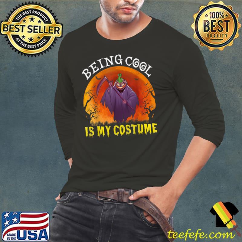 Being Cool Is My Costume Vintage Halloween Red Moon T-Shirt Long Sleeve Tee Being Cool Is My Costume Vintage Halloween Red Moon T-Shirt Long Sleeve Tee