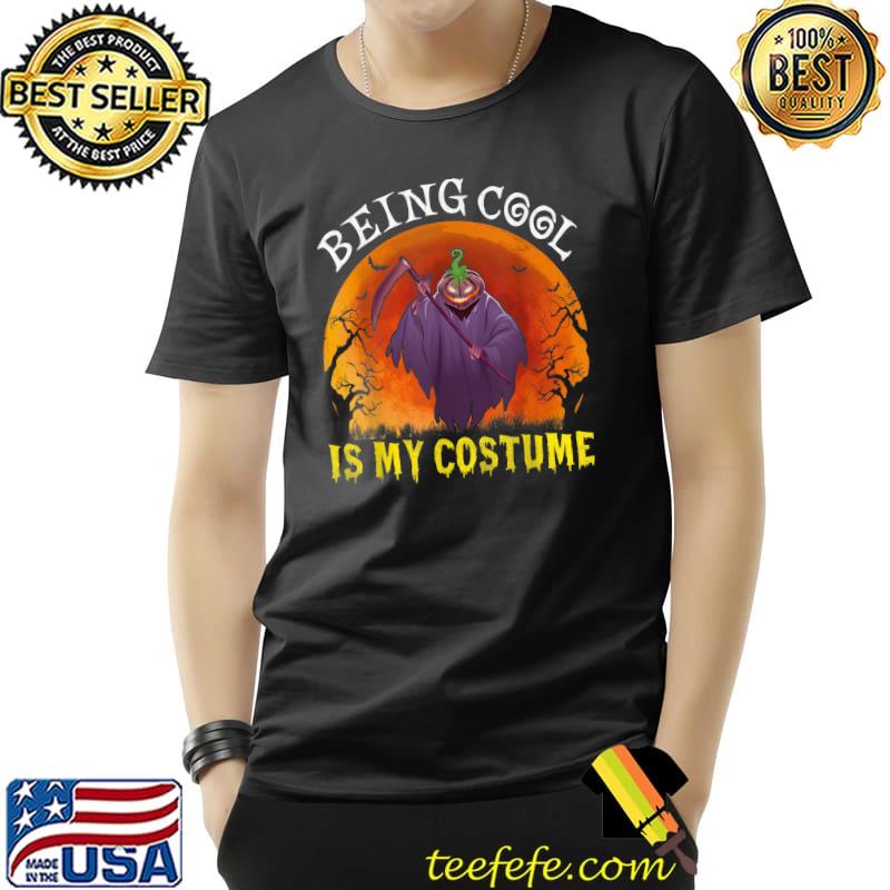 Being Cool Is My Costume Vintage Halloween Red Moon T-Shirt