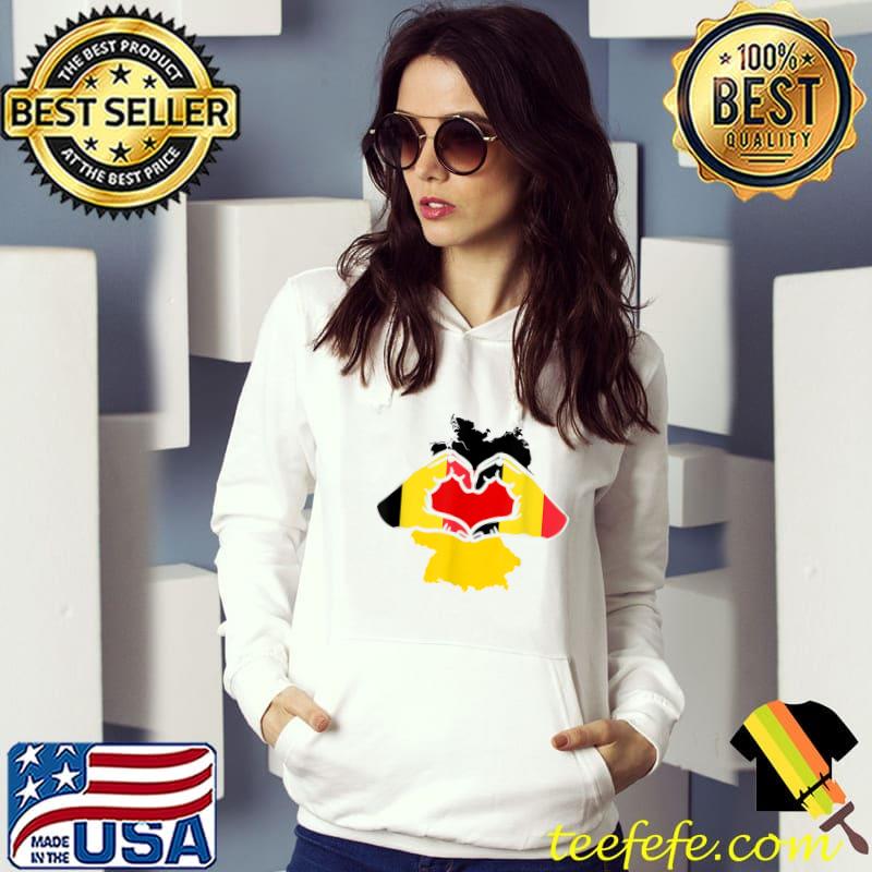 Belgium's love for the flag of germany hand heart T-Shirt Hoodie Belgium's love for the flag of germany hand heart T-Shirt Hoodie