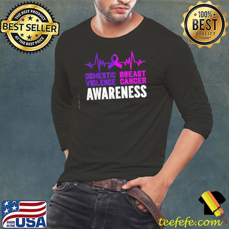 Breast cancer awareness and domestic violence awareness s Long Sleeve Tee Breast cancer awareness and domestic violence awareness s Long Sleeve Tee