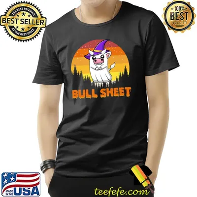 Bull Sheet Cow Gohst Halloween Cowboy Cowgirl Vintage T-Shirt