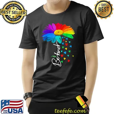 Bullying Daisy Heart Be Kind Flowers Colors T-Shirt
