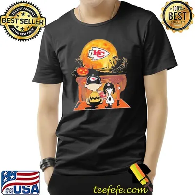 Charlie brown and Snoopy Kansas city chief Football halloween chief shirt