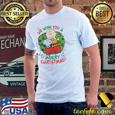 Charlie brown christmas we wish you a merry christmas shirt