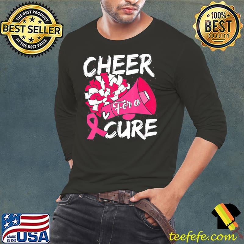 Cheer for cure pink ribbon breast cancer awareness s Long Sleeve Tee Cheer for cure pink ribbon breast cancer awareness s Long Sleeve Tee