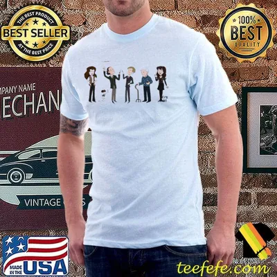 ChibI characters frasier group retro sitcom shirt