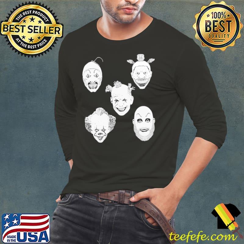 Clowning around horror characters s Long Sleeve Tee Clowning around horror characters s Long Sleeve Tee