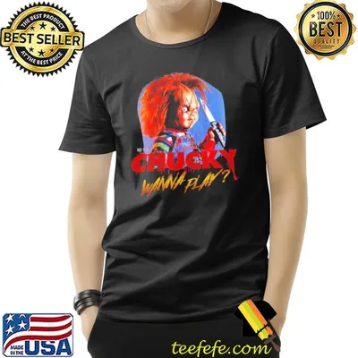 Creepy portrait child's play chucky wanna play shirt