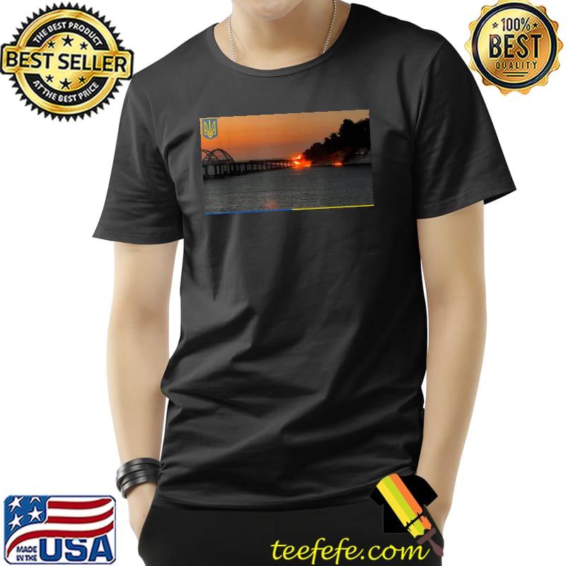 Crimea's kerch bridge stamp crimea bridge peninsula Ukraine bridge peninsula vintage shirt