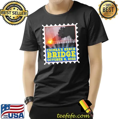 Crimea's kerch bridge stamp crimea bridge peninsula Ukraine funny 2022 bridge peninsula shirt