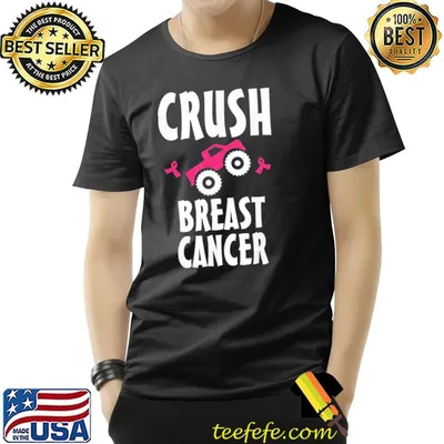Crush breast cancer awareness pink ribbon shirt