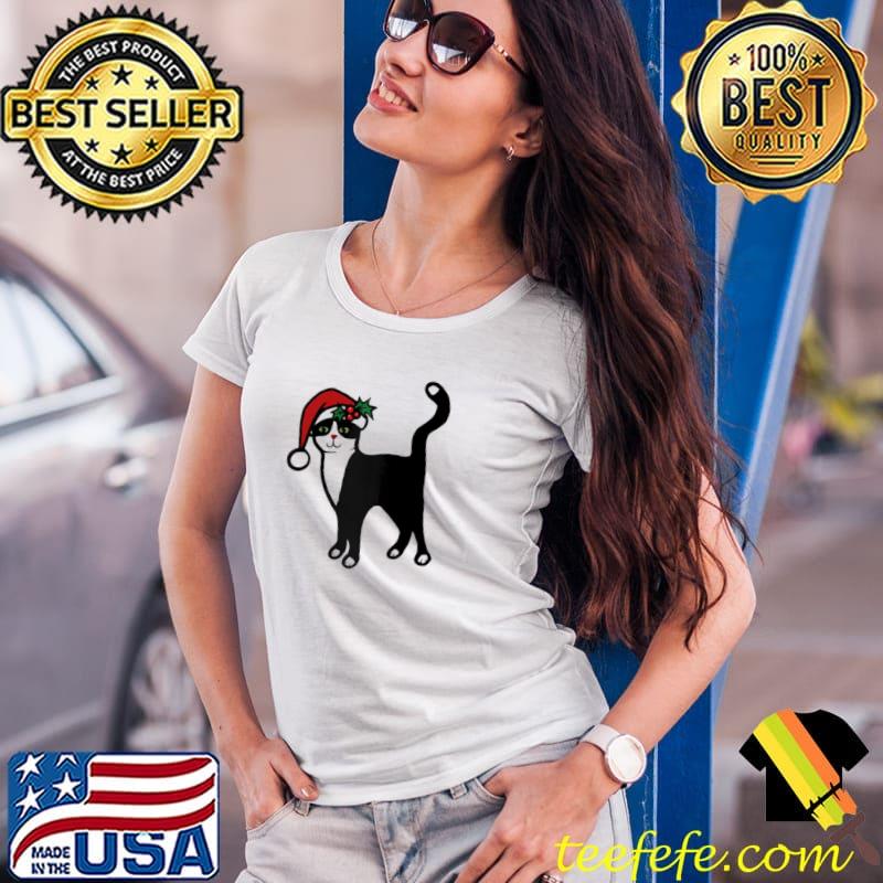 Cute xmas tuxedo black cat christmas s Ladies Tee Cute xmas tuxedo black cat christmas s Ladies Tee