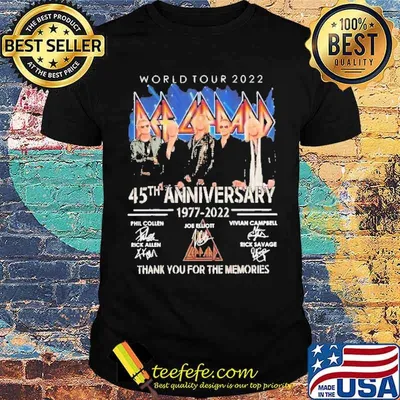 Def Lepard 45th anniversary Thank You For The Memories Shirt