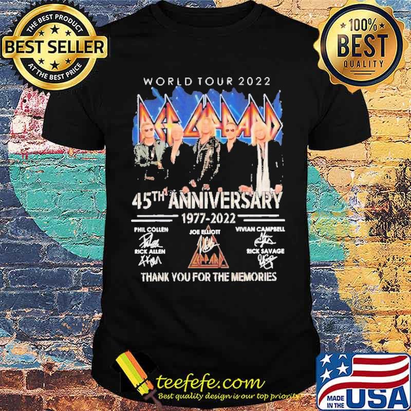 Def Lepard 45th anniversary Thank You For The Memories Shirt