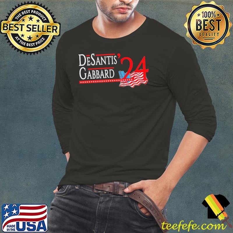 Desantis gabbard 2024 president election vintage republican ticket s Long Sleeve Tee Desantis gabbard 2024 president election vintage republican ticket s Long Sleeve Tee