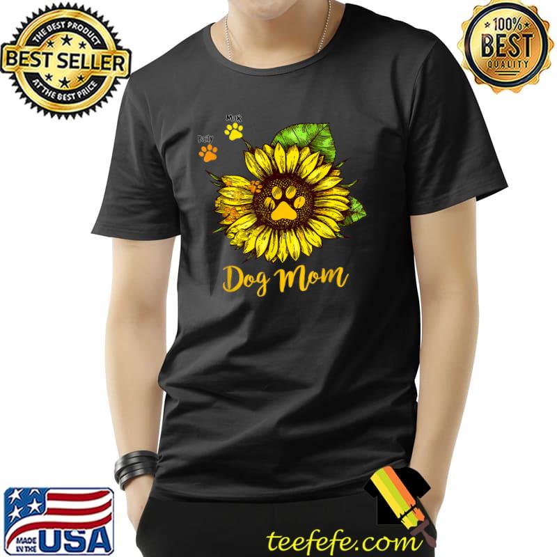 Dog Mom Sunflower Outline T-Shirt Dog Mom Sunflower Outline T-Shirt