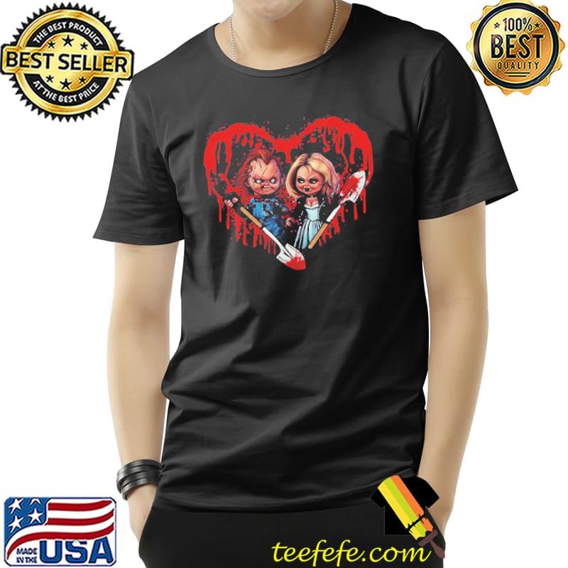 Doll chucky tiffany valentinehorror graphic shirt