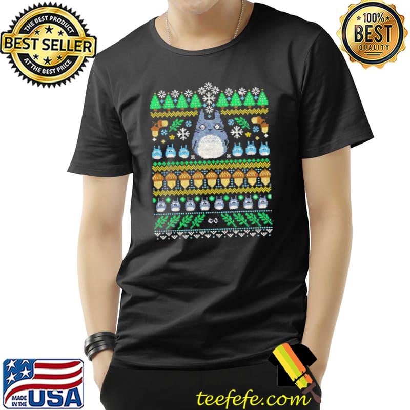 Forest friends totoro pattern ghiblI animation ugly shirt