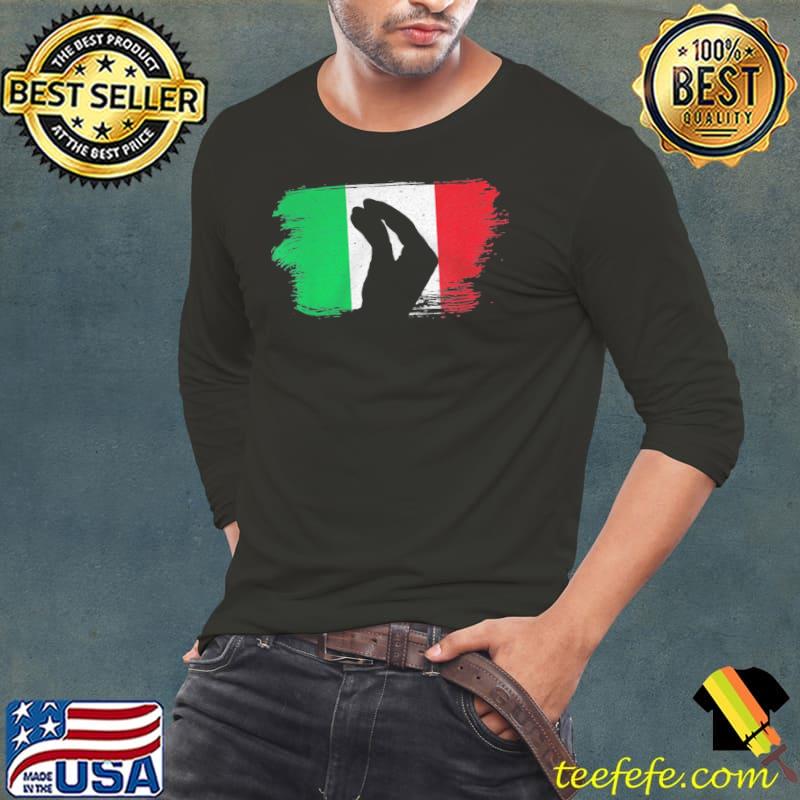 Funny Italy italian hand gesture italia flag italiano pride hand gesture s Long Sleeve Tee Funny Italy italian hand gesture italia flag italiano pride hand gesture s Long Sleeve Tee