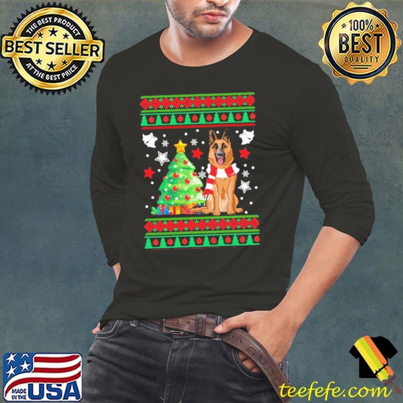 German Shepherd christmas knit pattern ugly s Long Sleeve Tee German Shepherd christmas knit pattern ugly s Long Sleeve Tee
