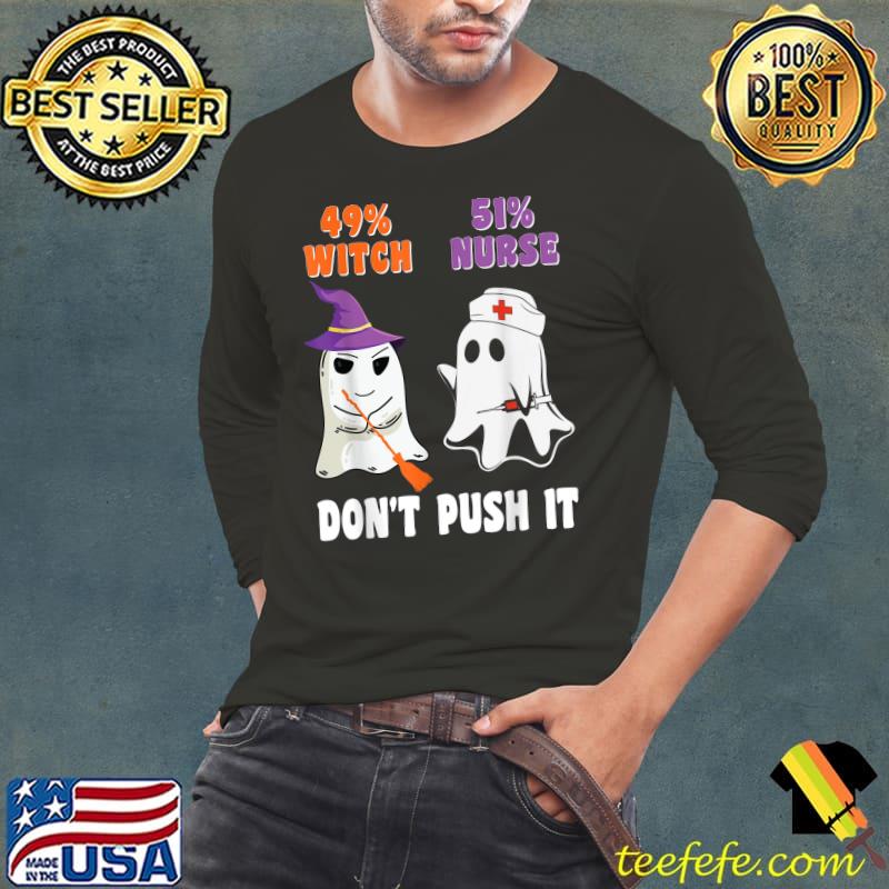 Halloween 51 Nurse 49 Witch Speelbind Nurse T-Shirt Long Sleeve Tee Halloween 51 Nurse 49 Witch Speelbind Nurse T-Shirt Long Sleeve Tee