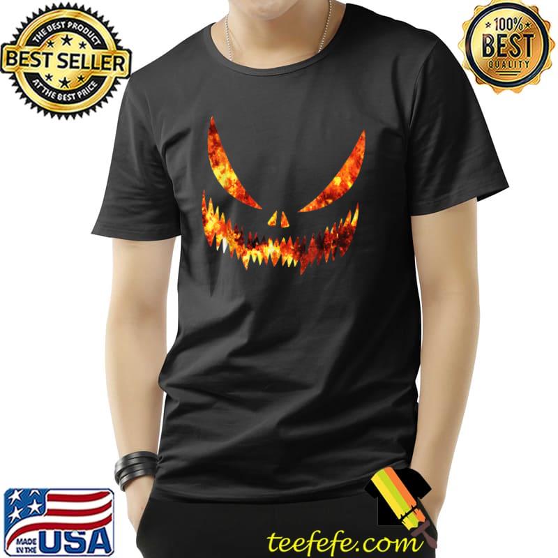 Halloween pumpkin vilian firing smile T-Shirt Halloween pumpkin vilian firing smile T-Shirt