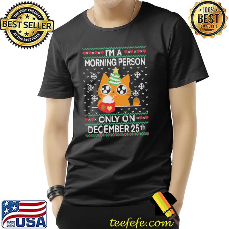 Happy xmas morning knit pattern ugly shirt