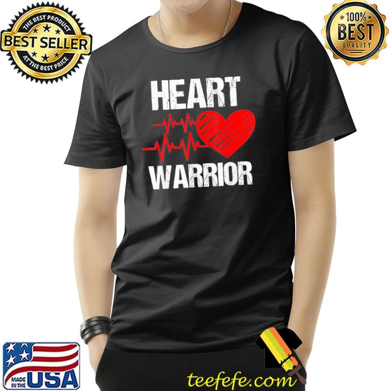 Heart warrior heart disease awareness red heart shirt Heart warrior heart disease awareness red heart shirt