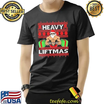 Heavy liftmas gym design knit pattern ugly shirt