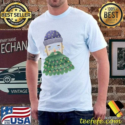Hipster christmas funny design pine tree shirt