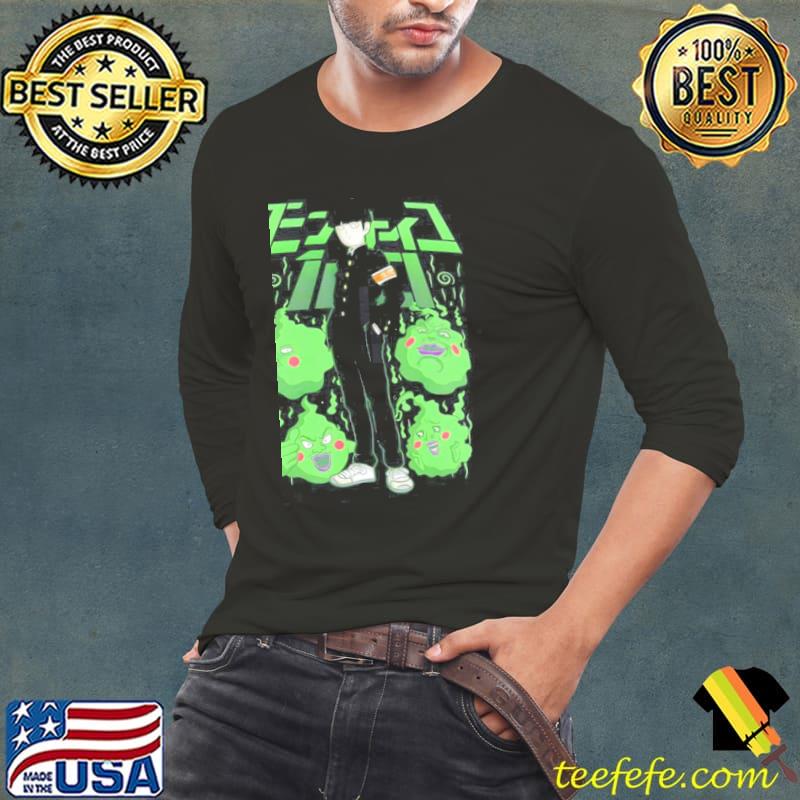 Hot anime mob psycho 100 green s Long Sleeve Tee Hot anime mob psycho 100 green s Long Sleeve Tee