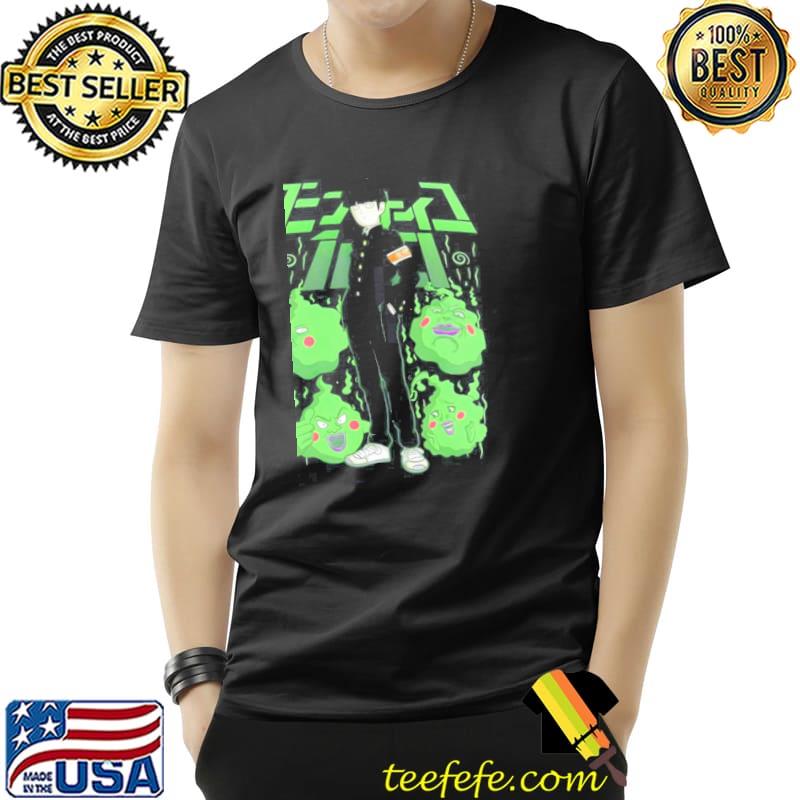 Hot anime mob psycho 100 green shirt