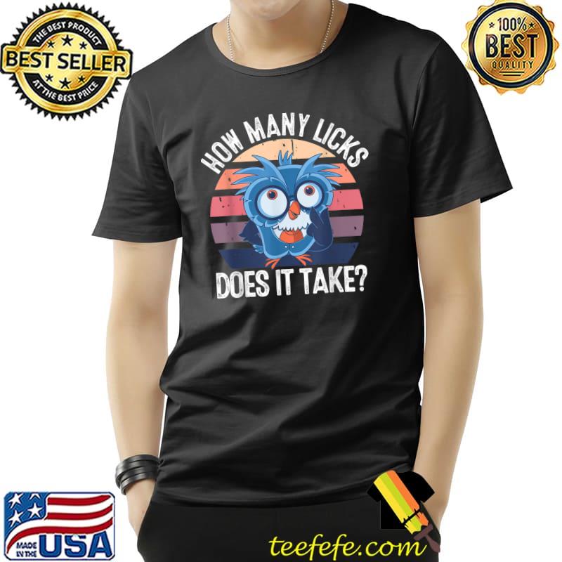 How many licks does it take owl vintage sunset T-Shirt