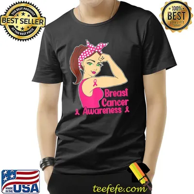 In october we wear pink black woman breast cancer awareness shirt