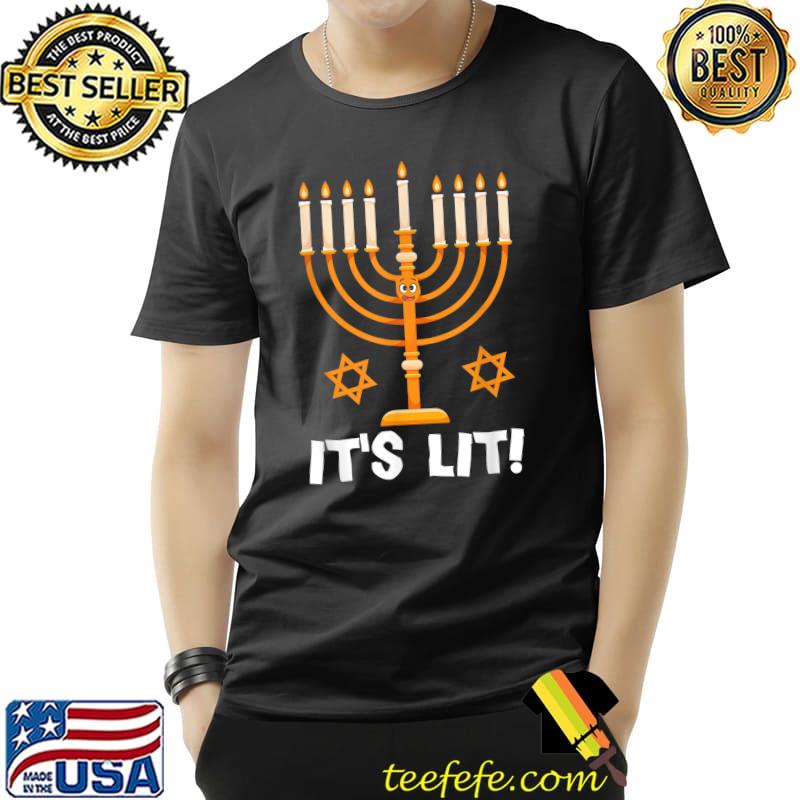 It's Lit Happy Hanukkah Jewish Christmas Chirmukkah Jew T-Shirt It's Lit Happy Hanukkah Jewish Christmas Chirmukkah Jew T-Shirt