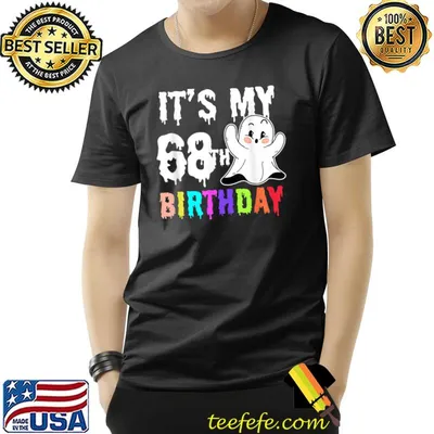 It's My 68th Birthday Spooky Ghost Pumpkin Halloween Costume T-Shirt