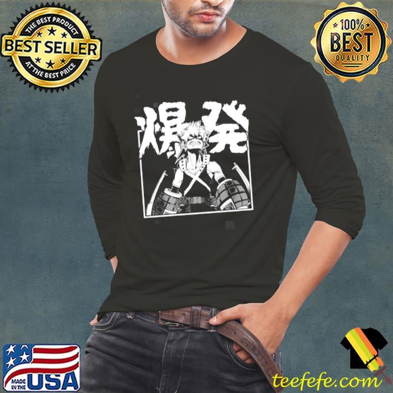 Japanese anime my hero academia explosion s Long Sleeve Tee Japanese anime my hero academia explosion s Long Sleeve Tee