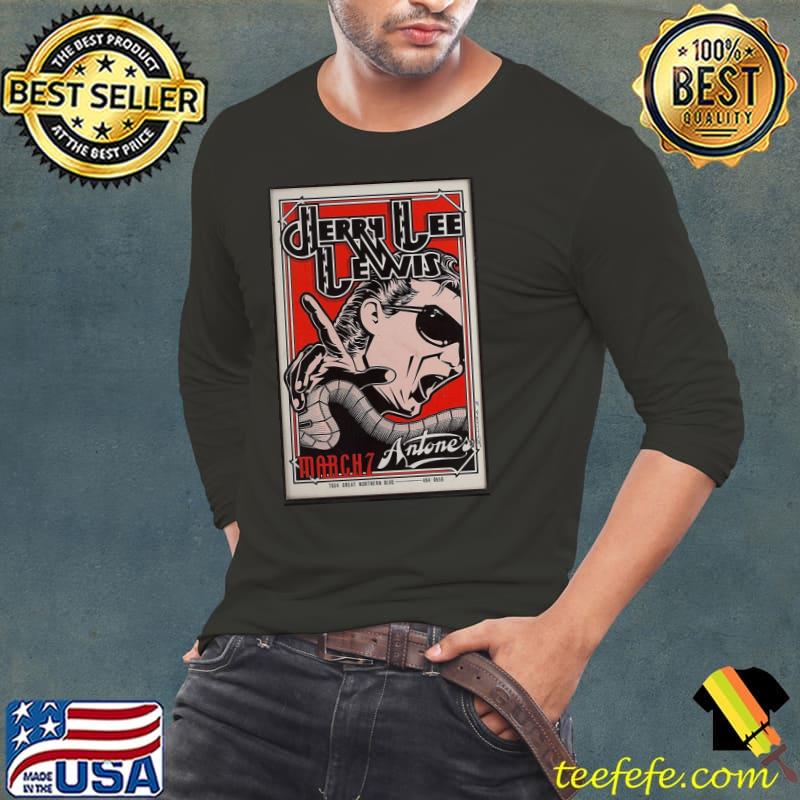 Jerry lee lewis at antone's concert poster style s Long Sleeve Tee Jerry lee lewis at antone's concert poster style s Long Sleeve Tee