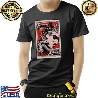 Jerry lee lewis at antone's concert poster style shirt