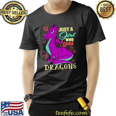 Just A Who Loves Dragons Lover Mother Dragon Heart T-Shirt