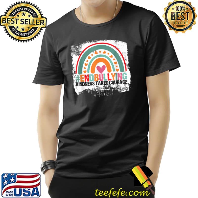 Kindness takes courage endbullying anti bullying rainbow retro T-Shirt