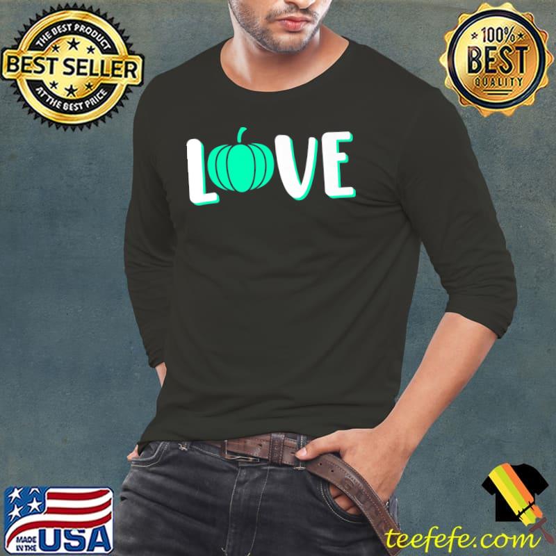 Love Pumpkin Food Allergy Awareness Month Teal Ribbon Graphic T-Shirt Long Sleeve Tee Love Pumpkin Food Allergy Awareness Month Teal Ribbon Graphic T-Shirt Long Sleeve Tee