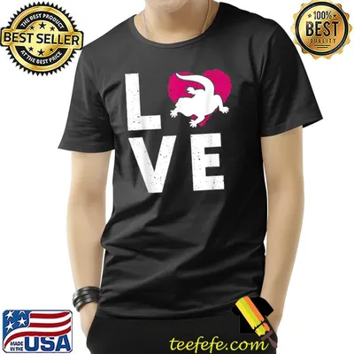 Love Reptile Grapic Saying Bearded Dragon T-Shirt