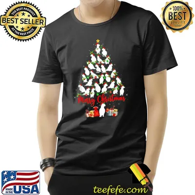 Macaw Bird Lover Xmas Lighting Santa Macaw Christmas Tree T-Shirt
