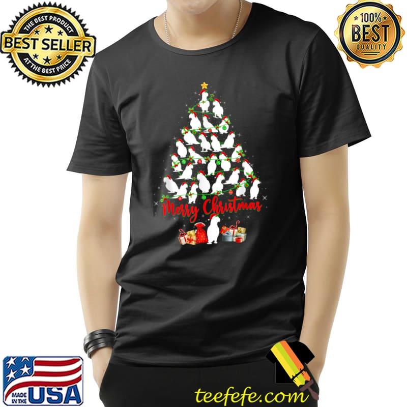 Macaw Bird Lover Xmas Lighting Santa Macaw Christmas Tree T-Shirt