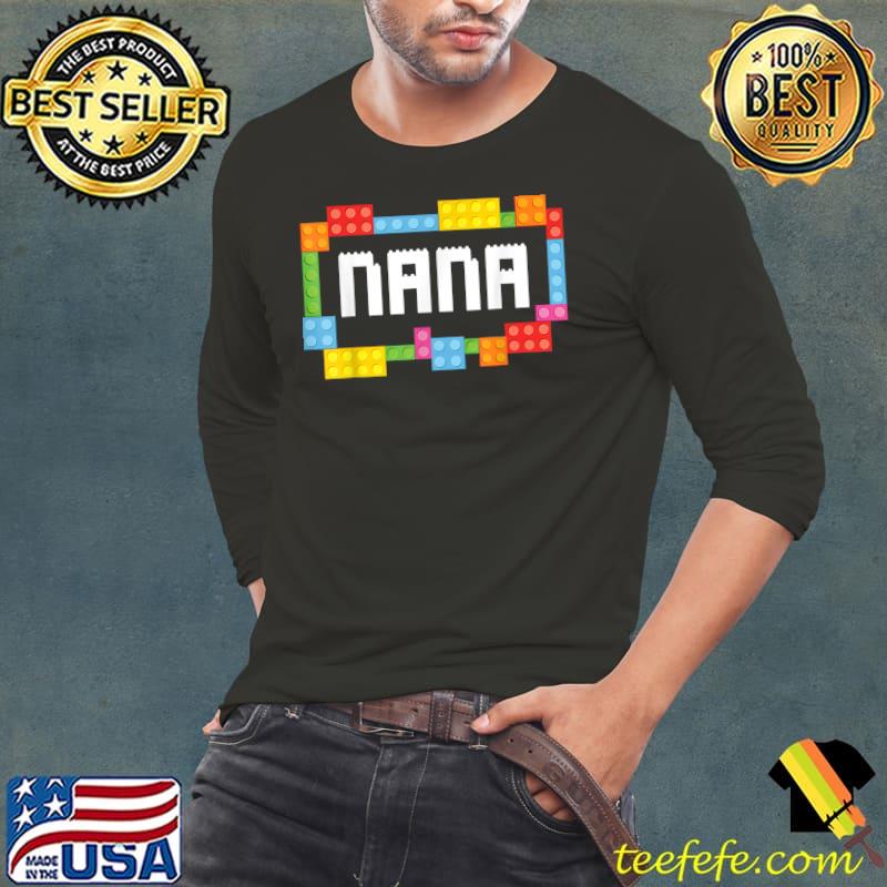 Master Builder Nana Bricks Blocks Building Family Set T-Shirt Long Sleeve Tee Master Builder Nana Bricks Blocks Building Family Set T-Shirt Long Sleeve Tee