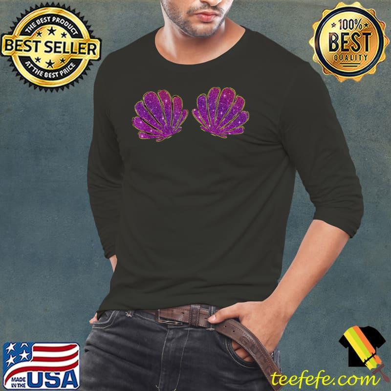 Mermaid Sea Shell Bra Costume T-Shirt Long Sleeve Tee Mermaid Sea Shell Bra Costume T-Shirt Long Sleeve Tee