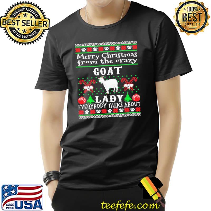 Merry christmas goat lady christmas knitting pattern shirt