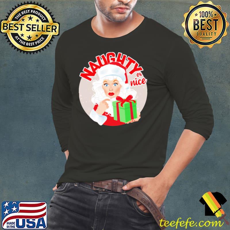 Naughty or nice merry christmas s Long Sleeve Tee Naughty or nice merry christmas s Long Sleeve Tee