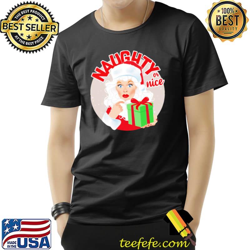 Naughty or nice merry christmas shirt